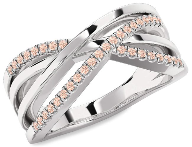 Morganite Platinum Infinity Ring