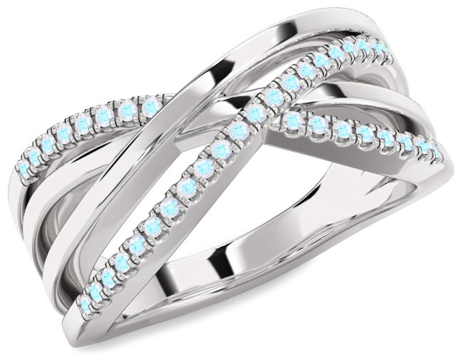 Moonstone Platinum Infinity Ring