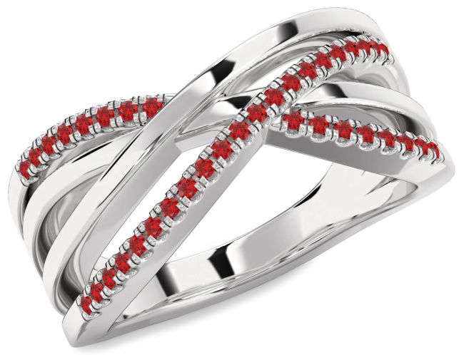 Ruby Platinum Infinity Ring