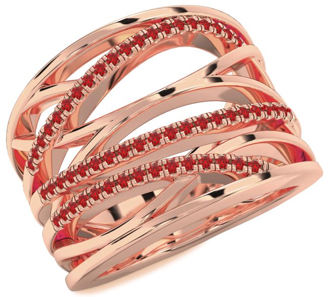 Ruby Rose Gold Infinity Ring