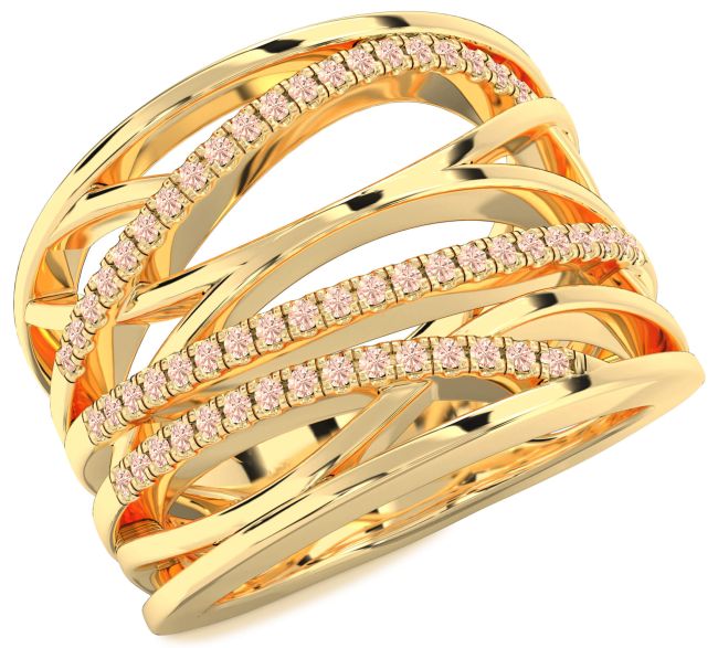 Morganite Gold Infinity Ring