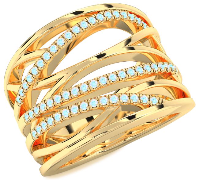Moonstone Gold Infinity Ring