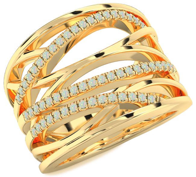 Opal Gold Infinity Ring