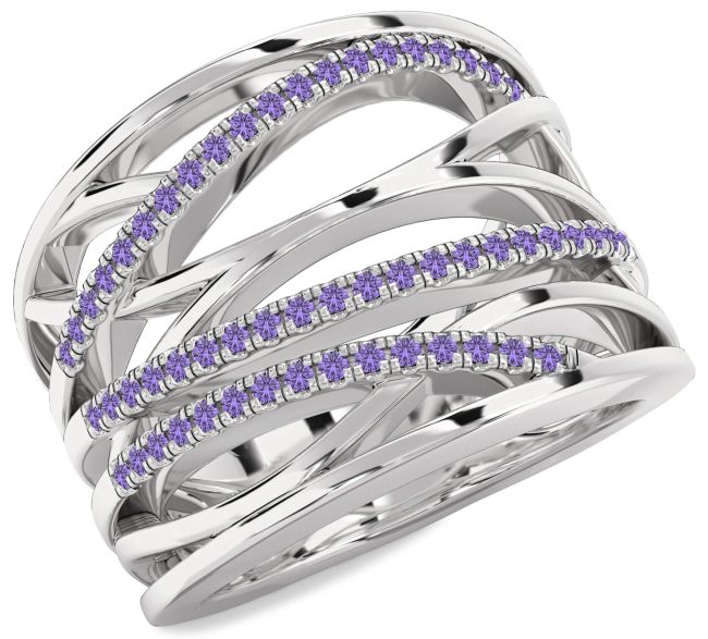 Alexandrite Platinum Infinity Ring
