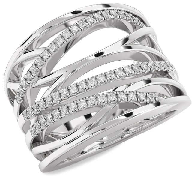 Diamond Silver Infinity Ring