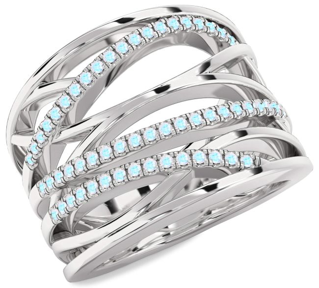 Moonstone Platinum Infinity Ring
