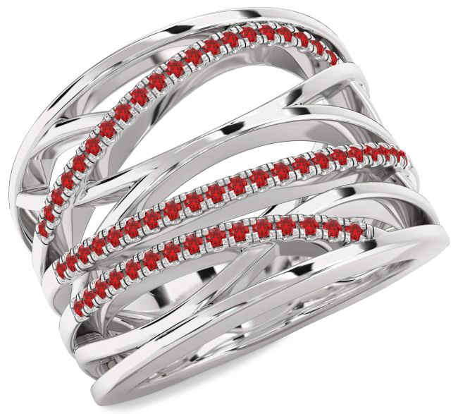 Ruby White Gold Infinity Ring