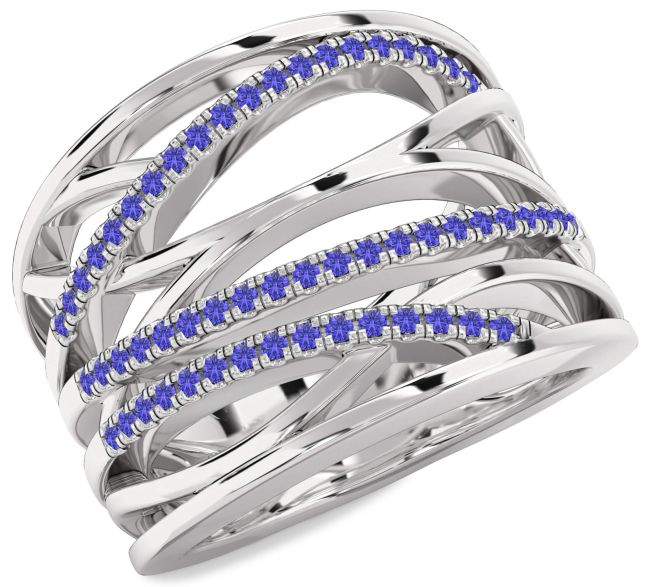 Tanzanite Platinum Infinity Ring