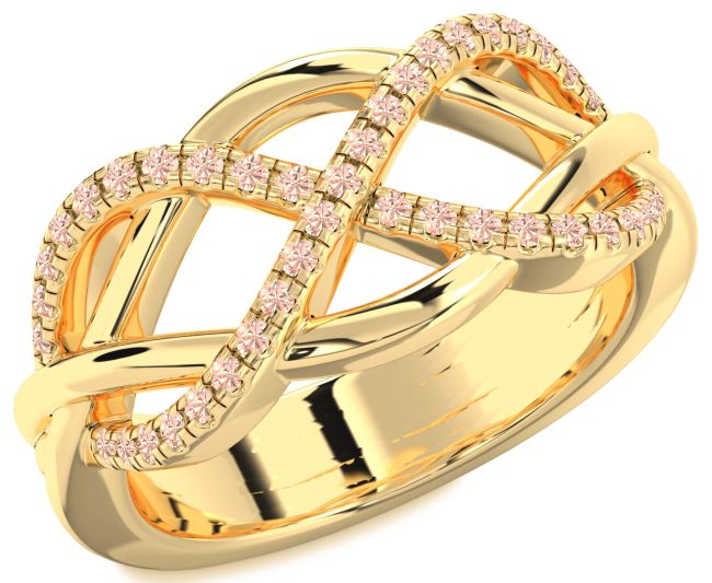 Morganite Gold Infinity Ring