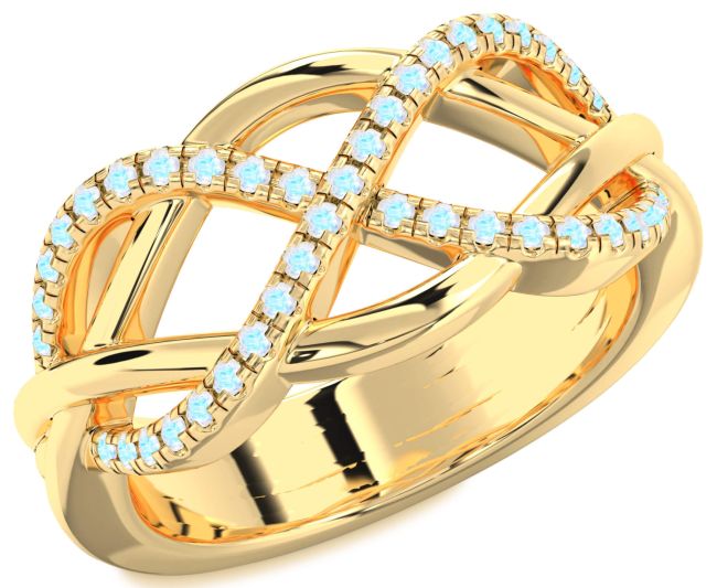 Moonstone Gold Infinity Ring