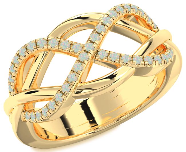 Opal Gold Infinity Ring