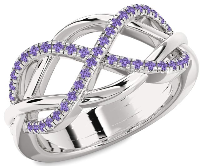 Alexandrite Platinum Infinity Ring