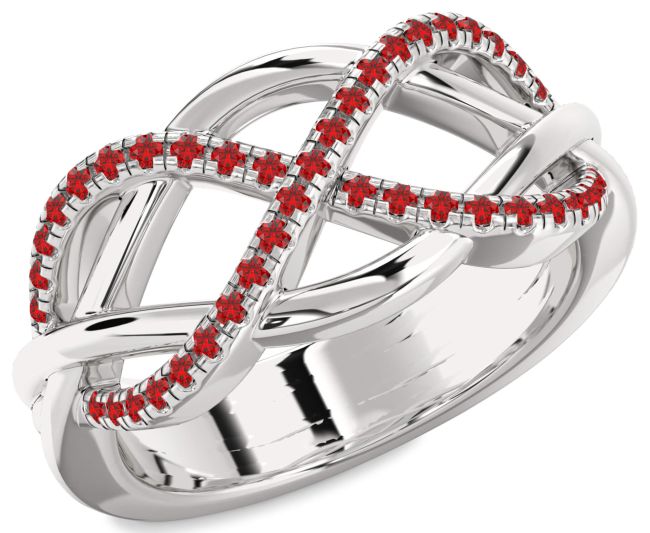 Ruby Platinum Infinity Ring
