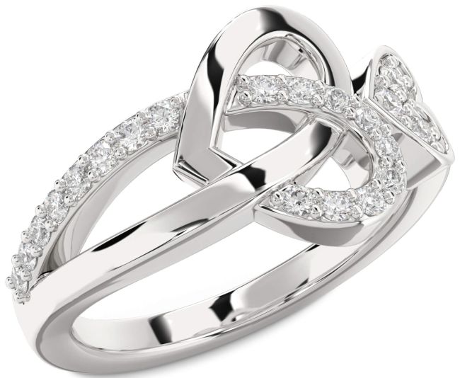 Lab Diamond Platinum Heart Ring