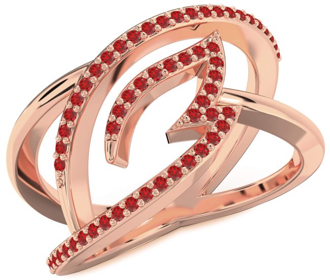 Ruby Rose Gold Infinity Ring