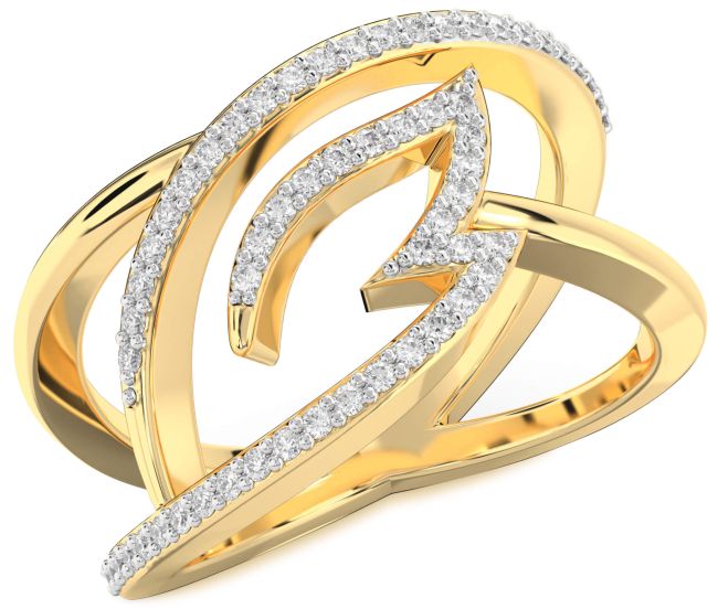 Moissanite Gold Infinity Ring