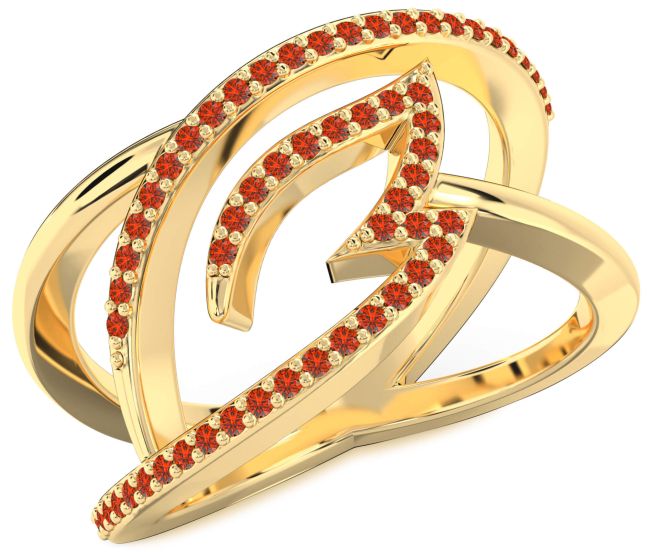 Fire Opal Gold Infinity Ring