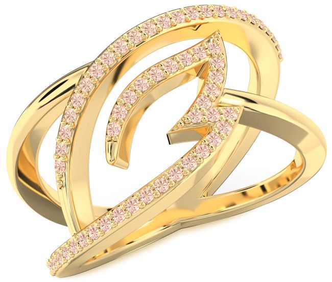 Morganite Gold Infinity Ring