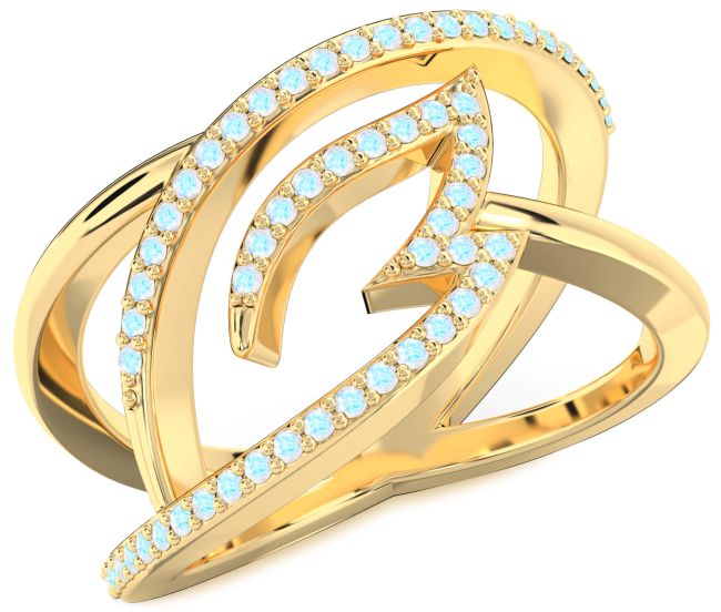 Moonstone Gold Infinity Ring