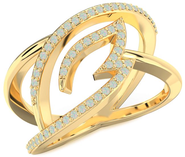 Opal Gold Infinity Ring