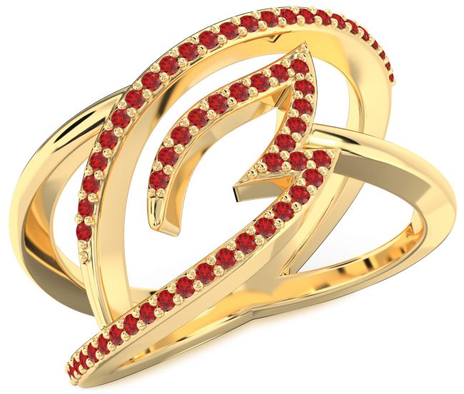 Ruby Gold Infinity Ring