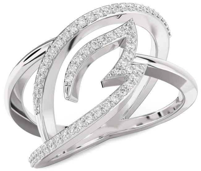 Diamond Silver Infinity Ring