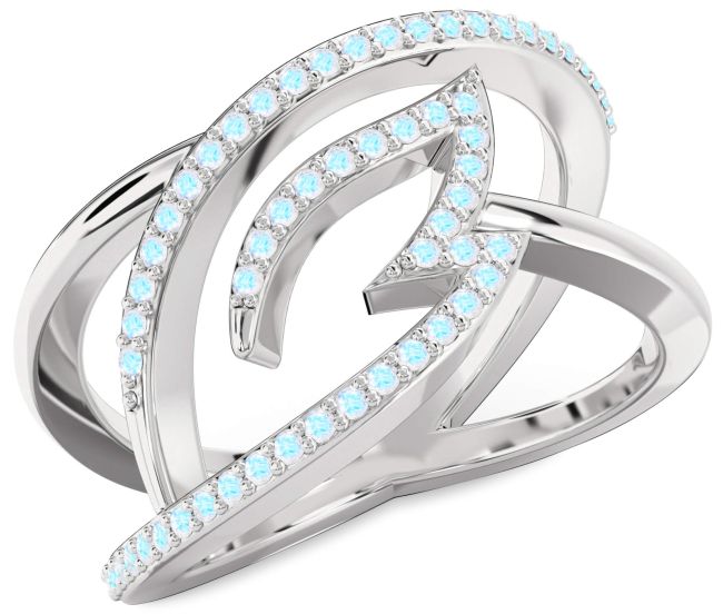 Moonstone Platinum Infinity Ring