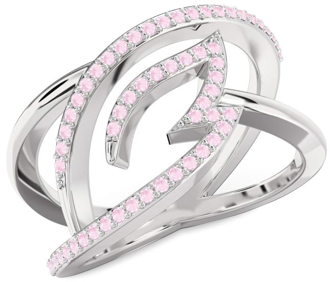 Rose Quartz Platinum Infinity Ring