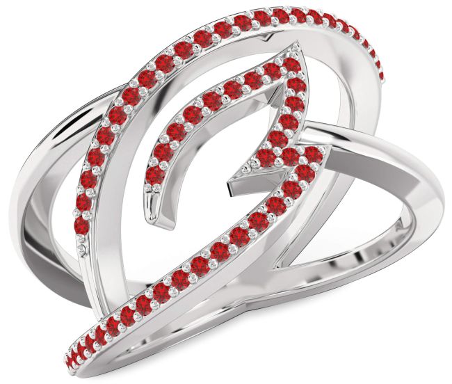 Ruby Silver Infinity Ring