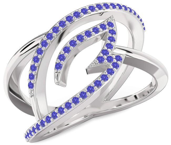 Tanzanite Platinum Infinity Ring