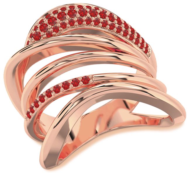 Ruby Rose Gold Infinity Ring