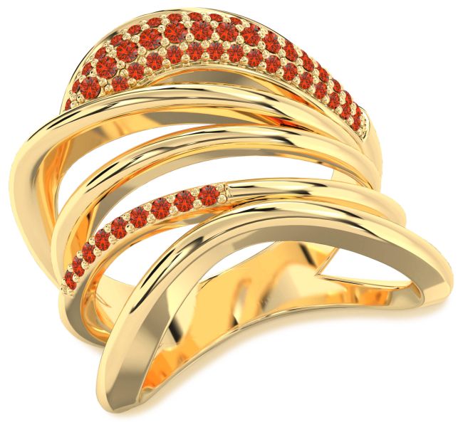 Fire Opal Gold Infinity Ring