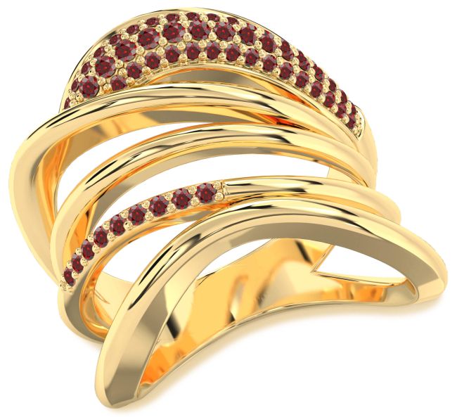 Garnet Gold Infinity Ring