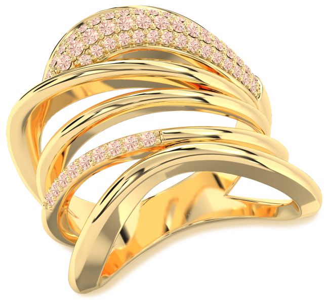 Morganite Gold Infinity Ring