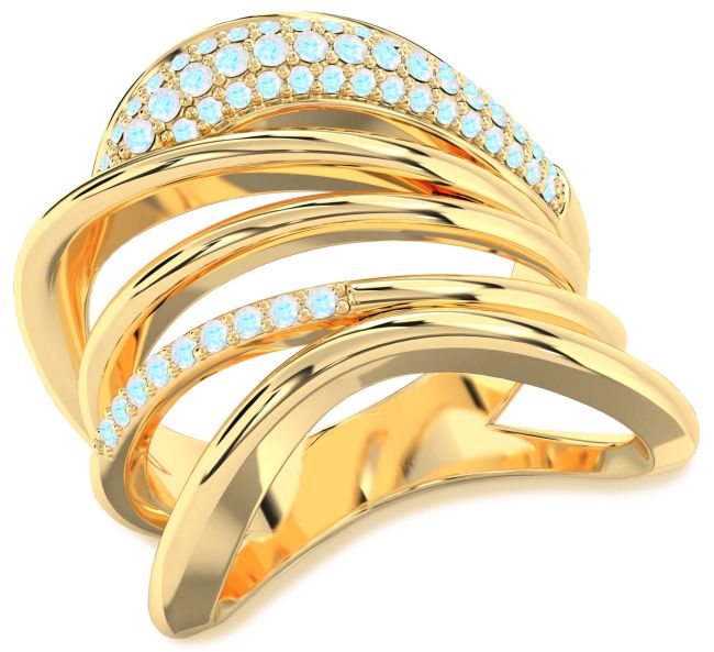 Moonstone Gold Infinity Ring