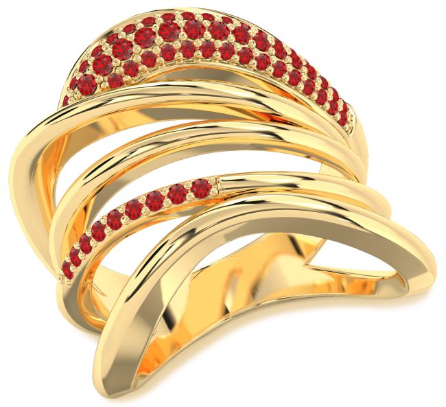 Ruby Gold Infinity Ring