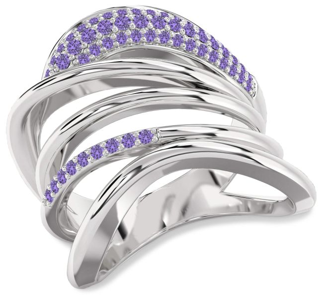 Alexandrite Platinum Infinity Ring