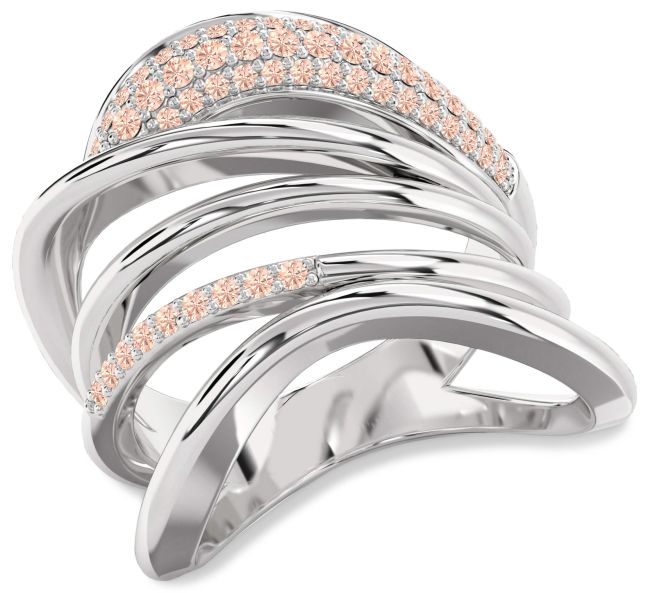 Morganite Platinum Infinity Ring