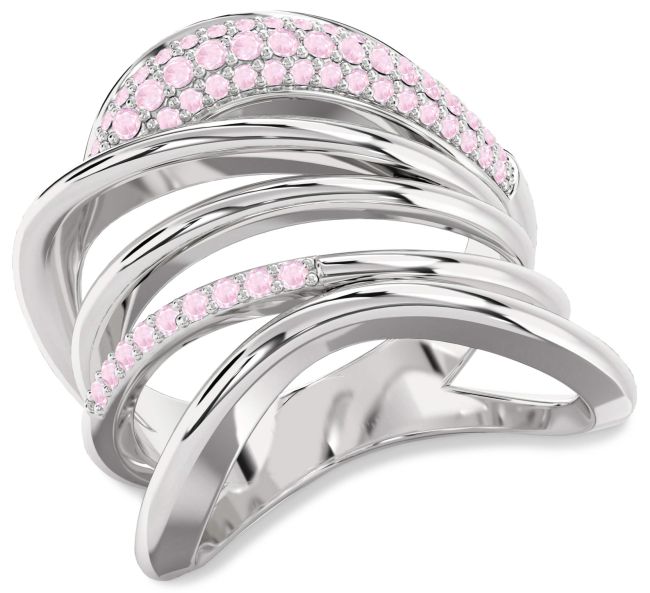 Rose Quartz Platinum Infinity Ring