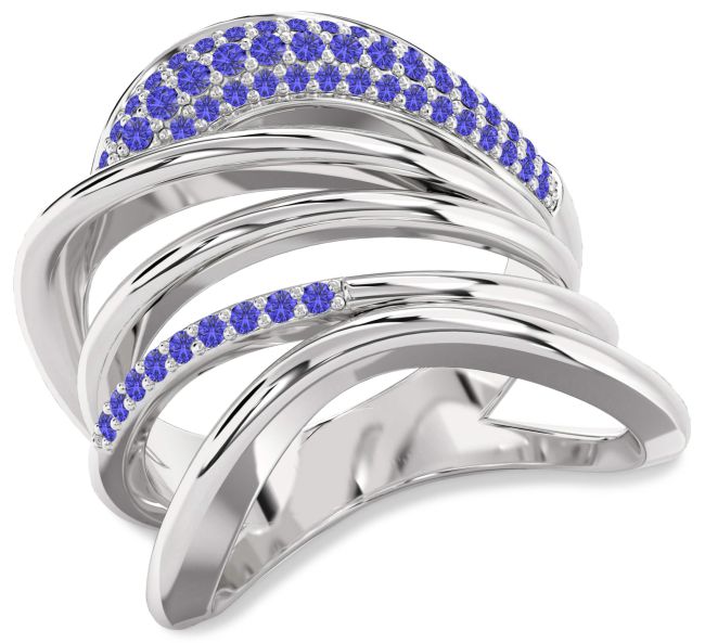 Tanzanite Platinum Infinity Ring