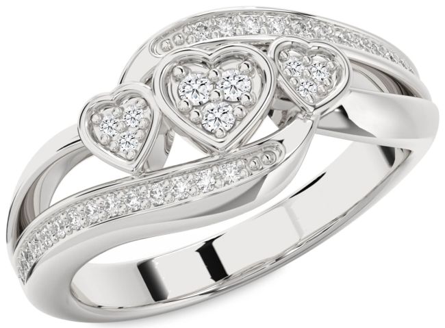 Diamond White Gold Heart Ring
