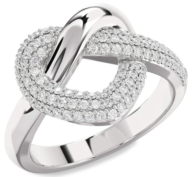 Lab Diamond Platinum Heart Ring