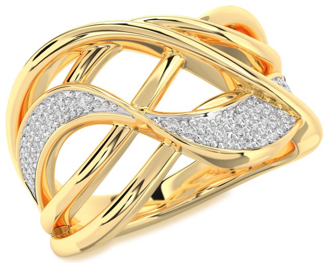 Moissanite Gold Infinity Ring