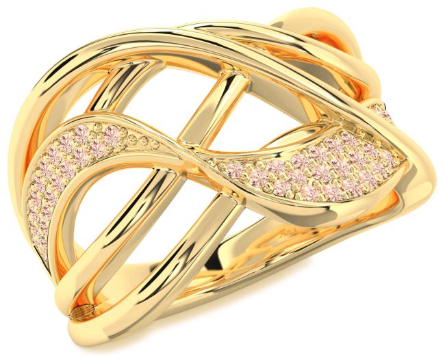 Morganite Gold Infinity Ring