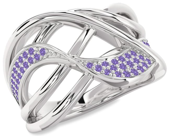 Alexandrite Platinum Infinity Ring