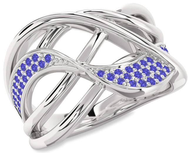 Tanzanite Platinum Infinity Ring