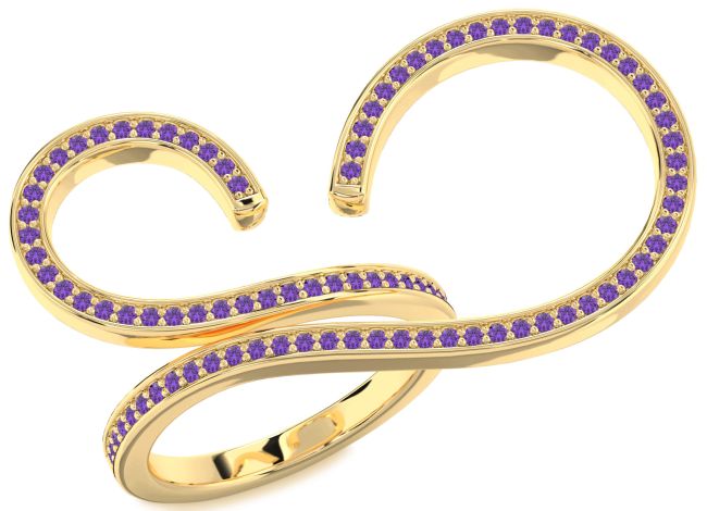 Amethyst Gold Infinity Ring