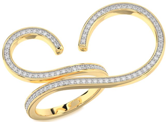 Moissanite Gold Infinity Ring