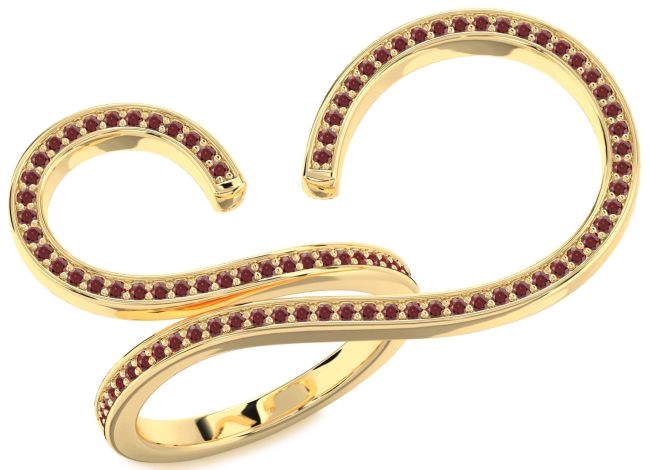 Garnet Gold Infinity Ring