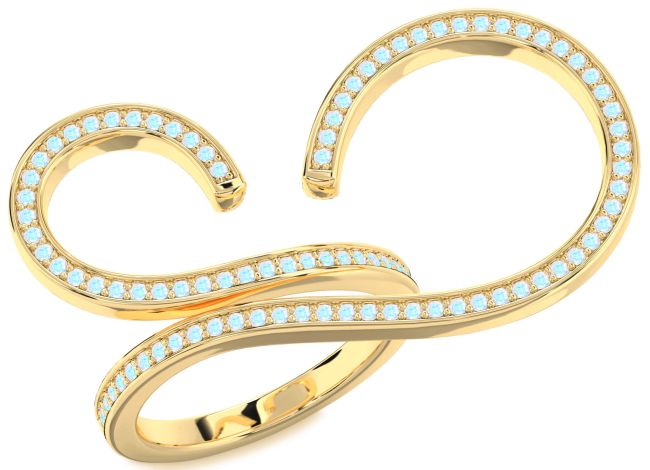Moonstone Gold Infinity Ring
